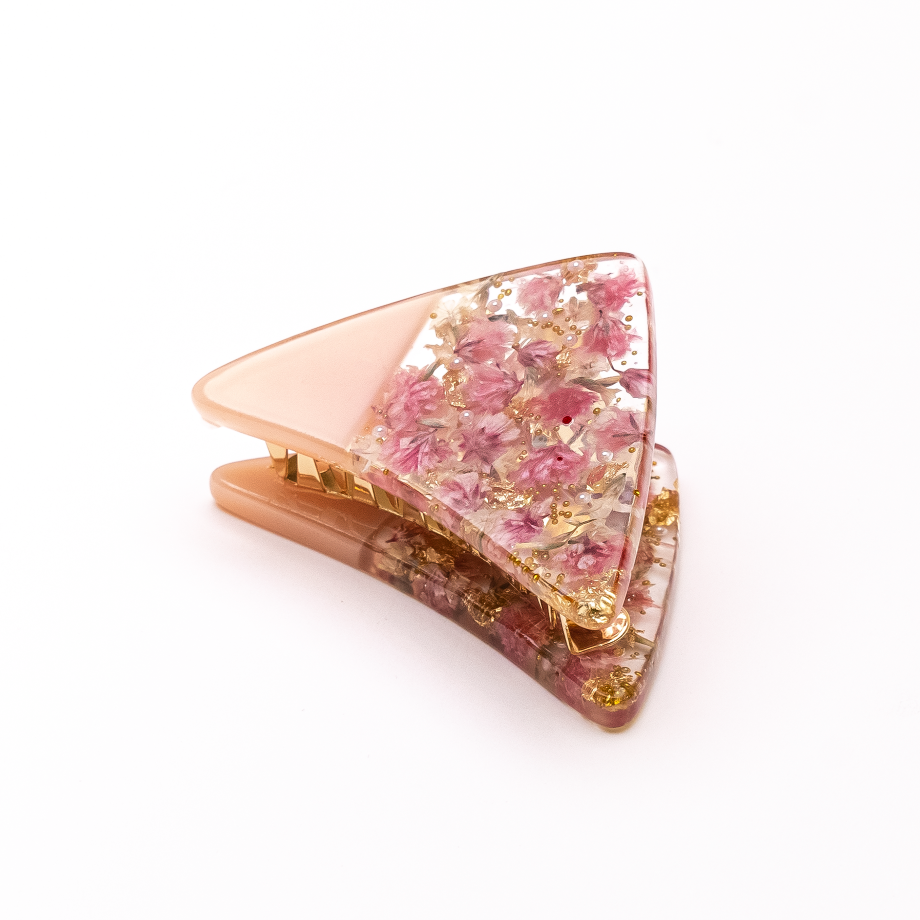 Pressed Flowers Hair Claw Clip