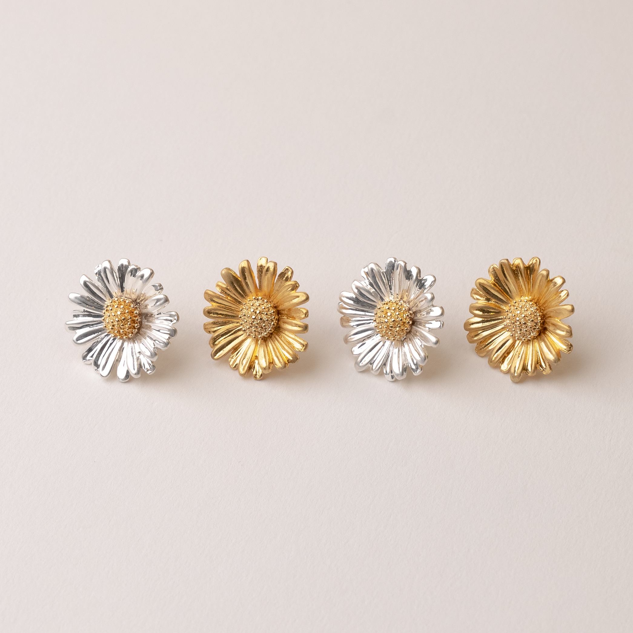 Dainty Sunflower Stud Earrings