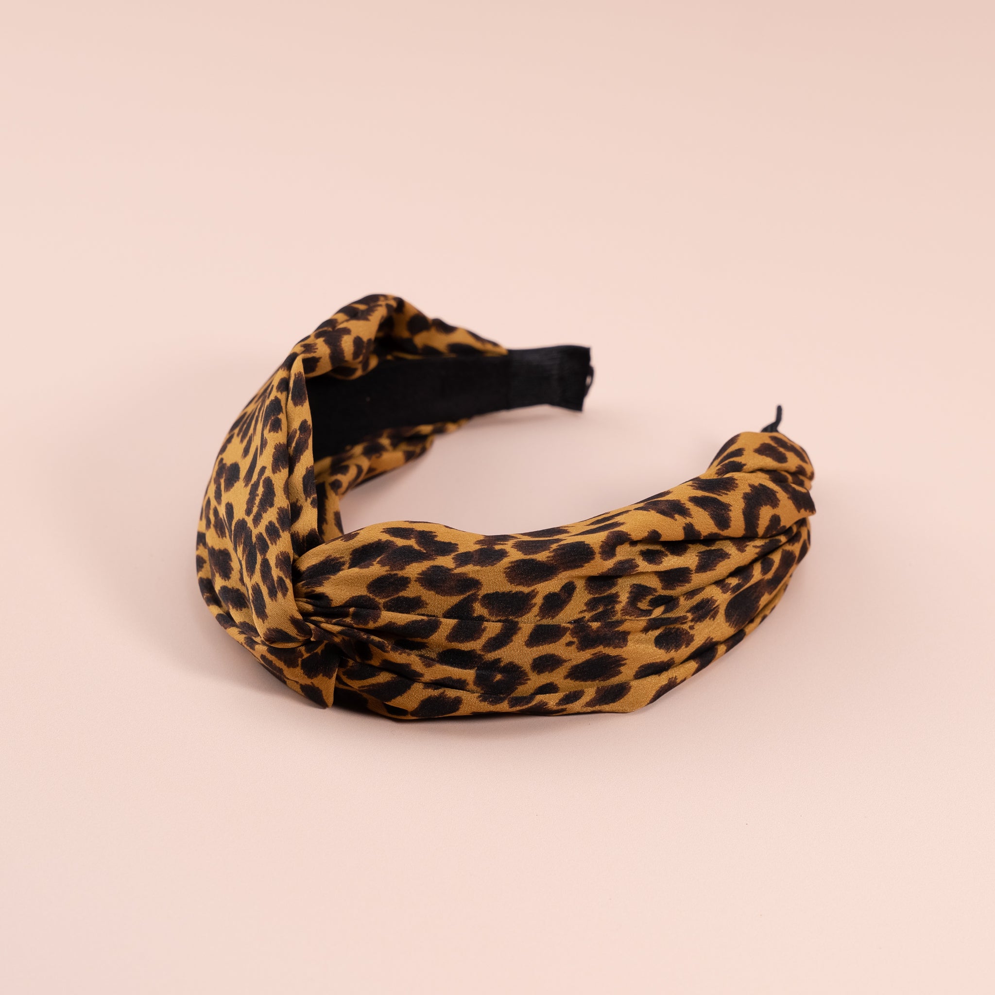 Leopard Print Top Knot Soft Fabric Headband
