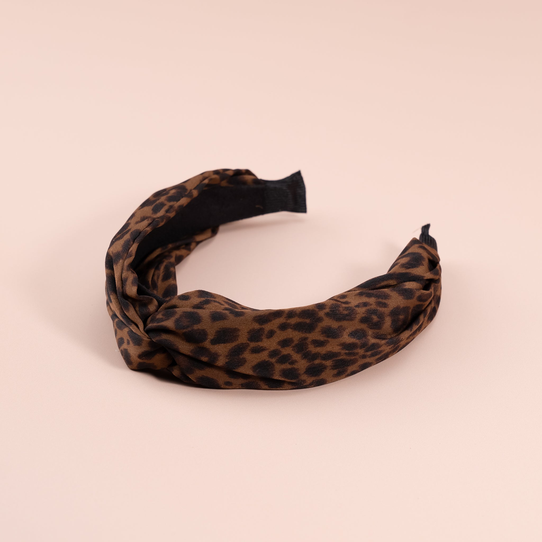 Leopard Print Top Knot Soft Fabric Headband