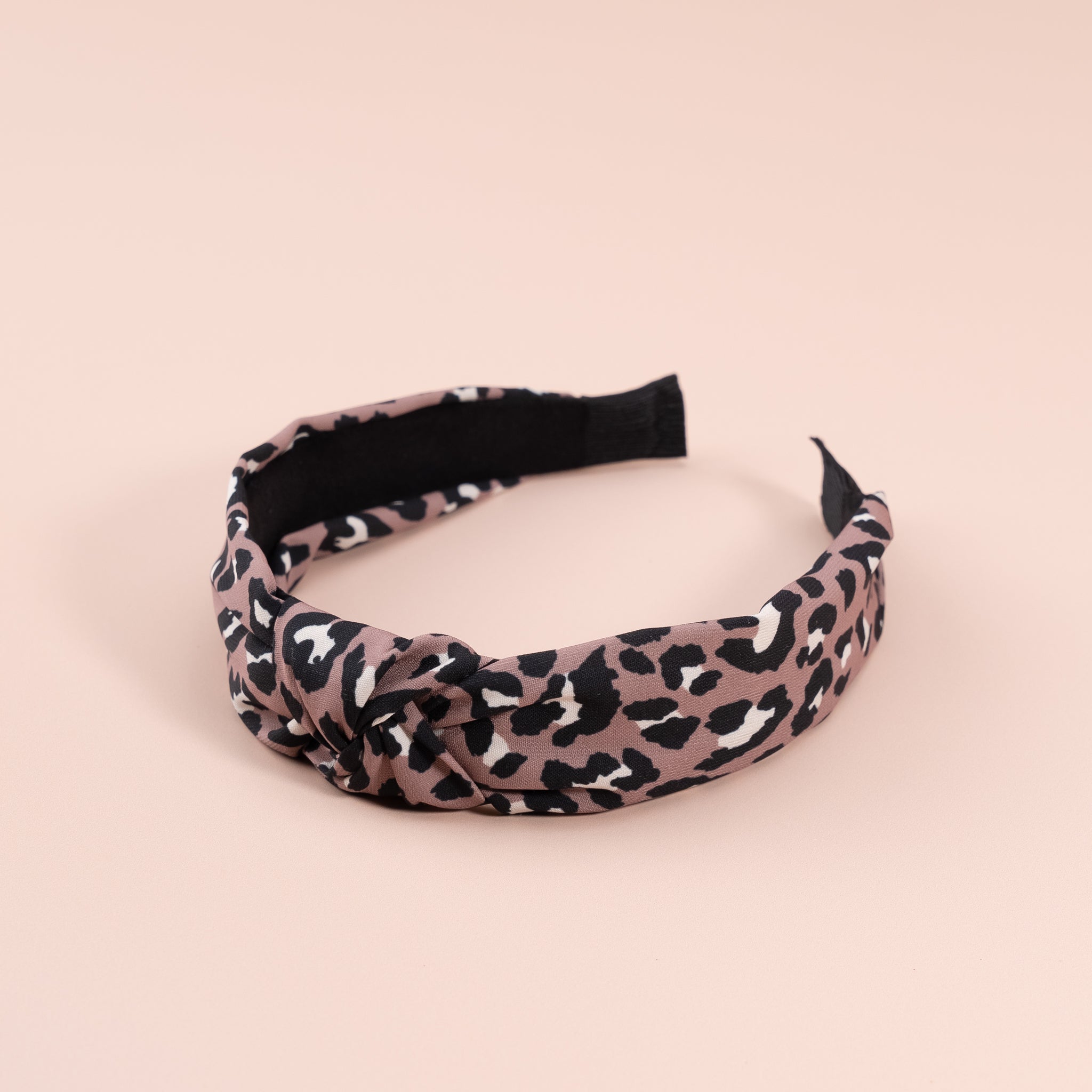 Leopard Print Top Knot Soft Fabric Headband