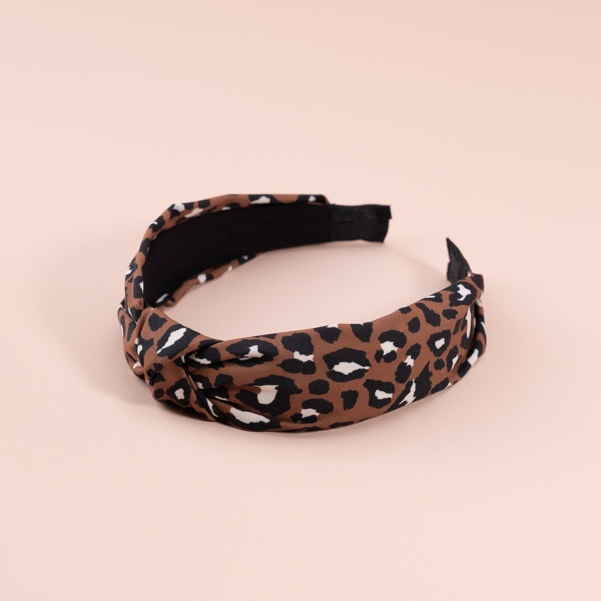 Leopard Print Top Knot Soft Fabric Headband