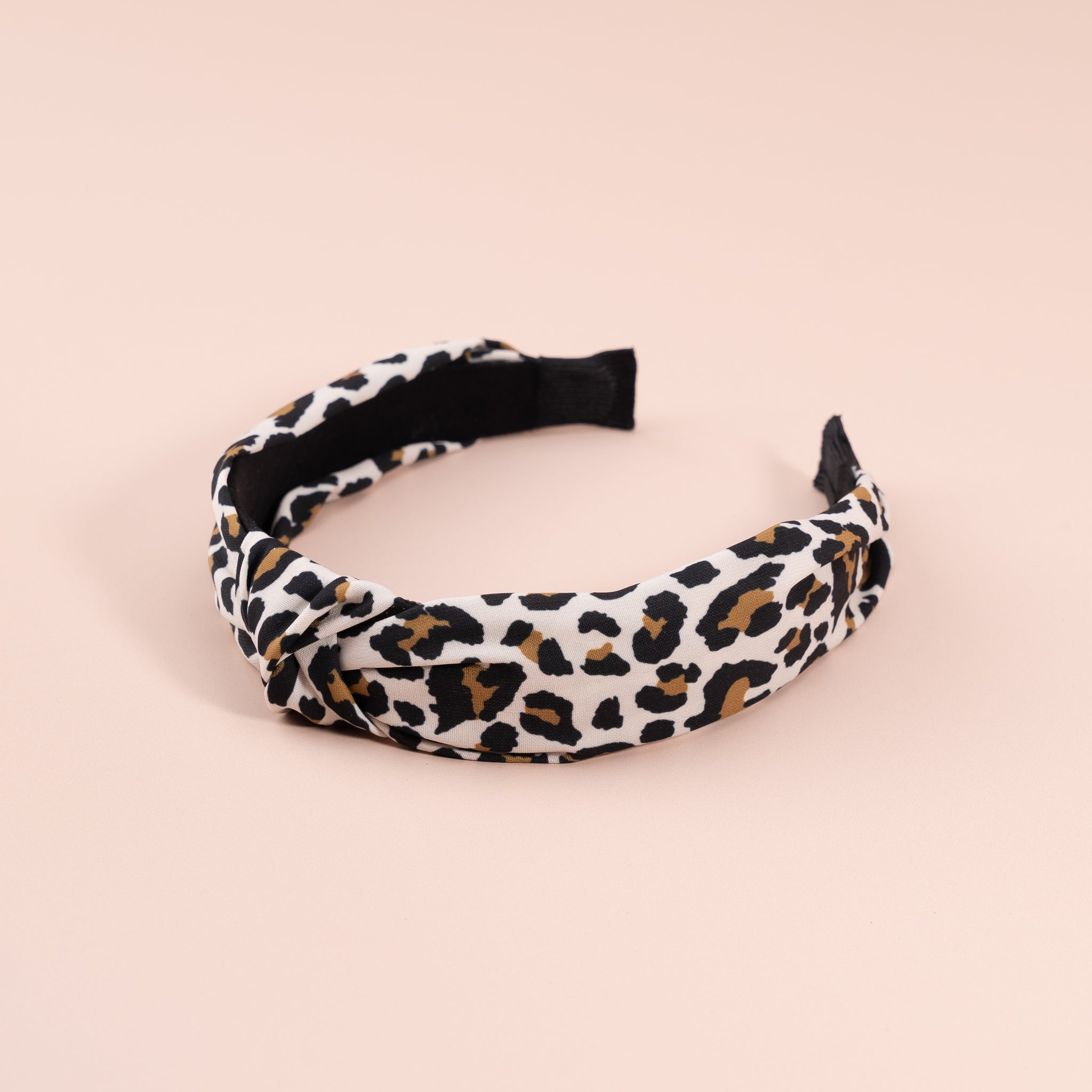 Leopard Print Top Knot Soft Fabric Headband