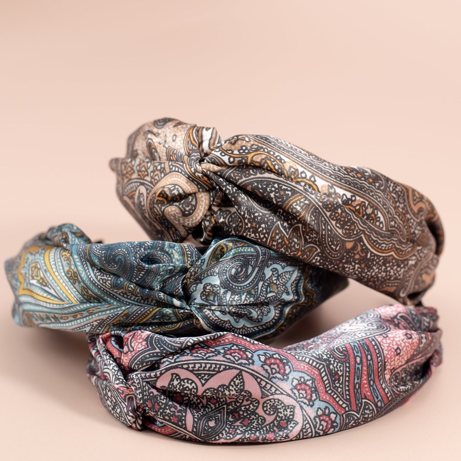 Paisley Top Knot Silk Headband