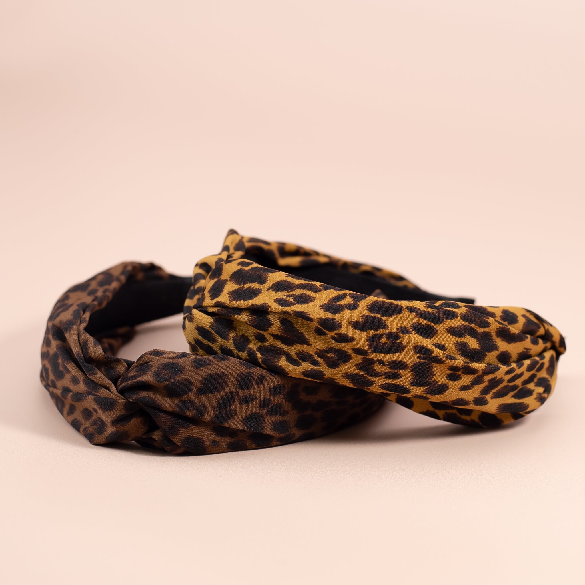 Leopard Print Top Knot Soft Fabric Headband