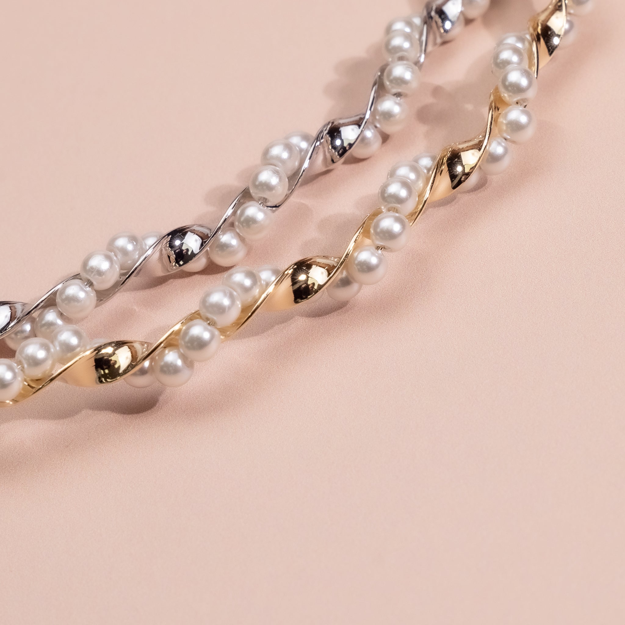 Minimalist Twisted Pearl headband