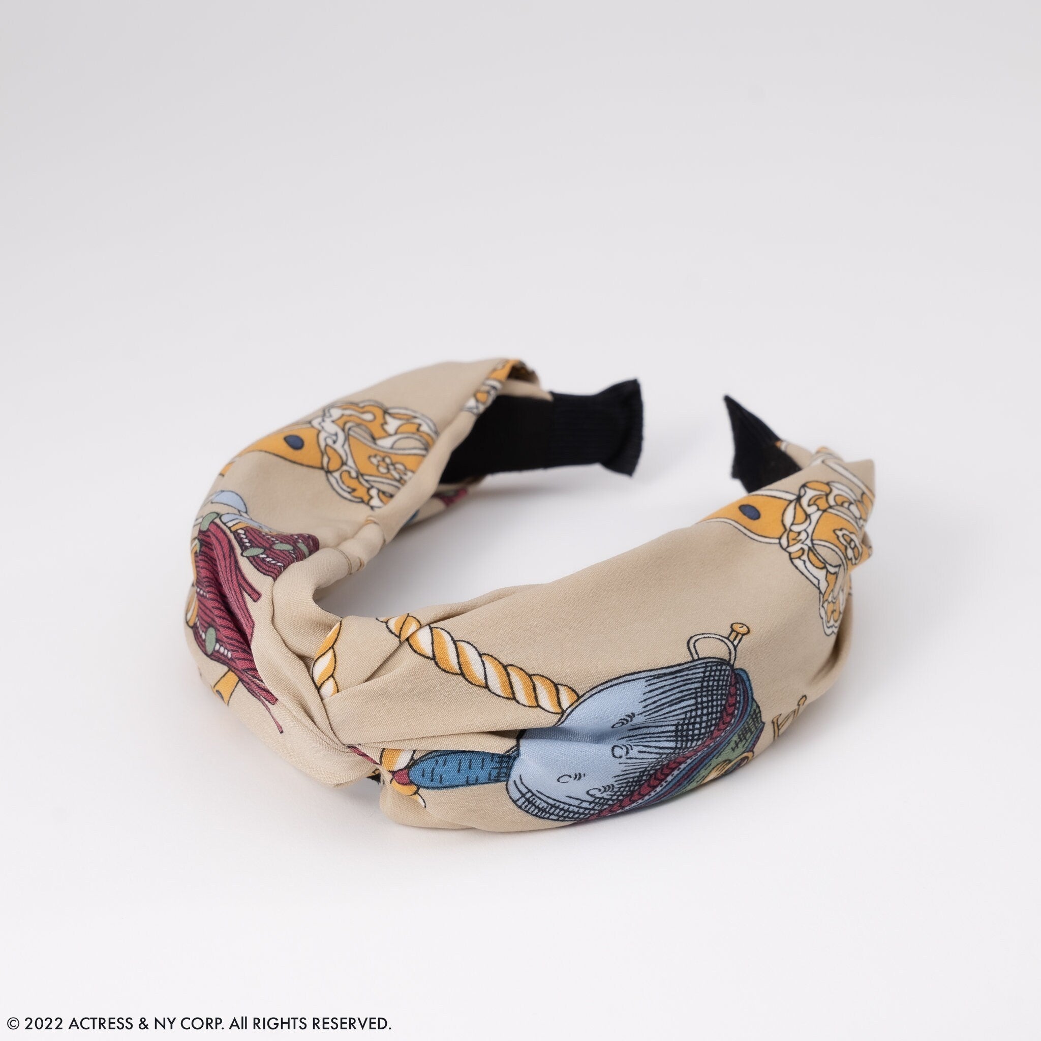 Luxury Silk Chain Pattern Top Knot Headband