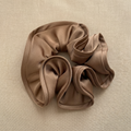 Taccta Elegant Brown Silk Hair Scrunchies Premium Satin Elastic Hair Ties for Women